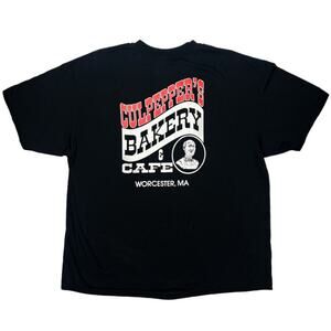 Vintage Late 90s Culpeppers Bakery Tee Shirt Worcester Massachusetts